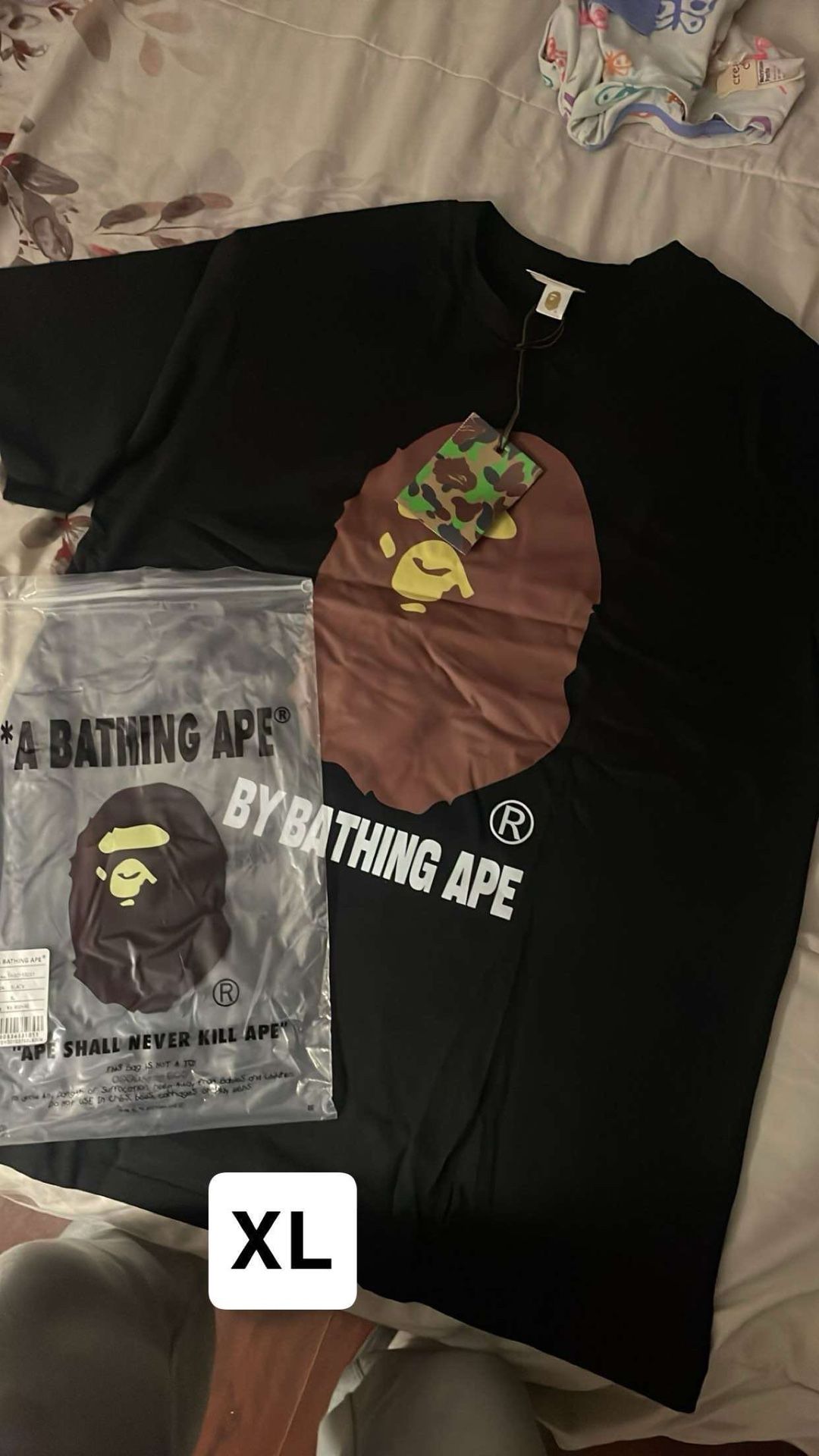 Bathing Ape Tee Shirt With Big Ape Head