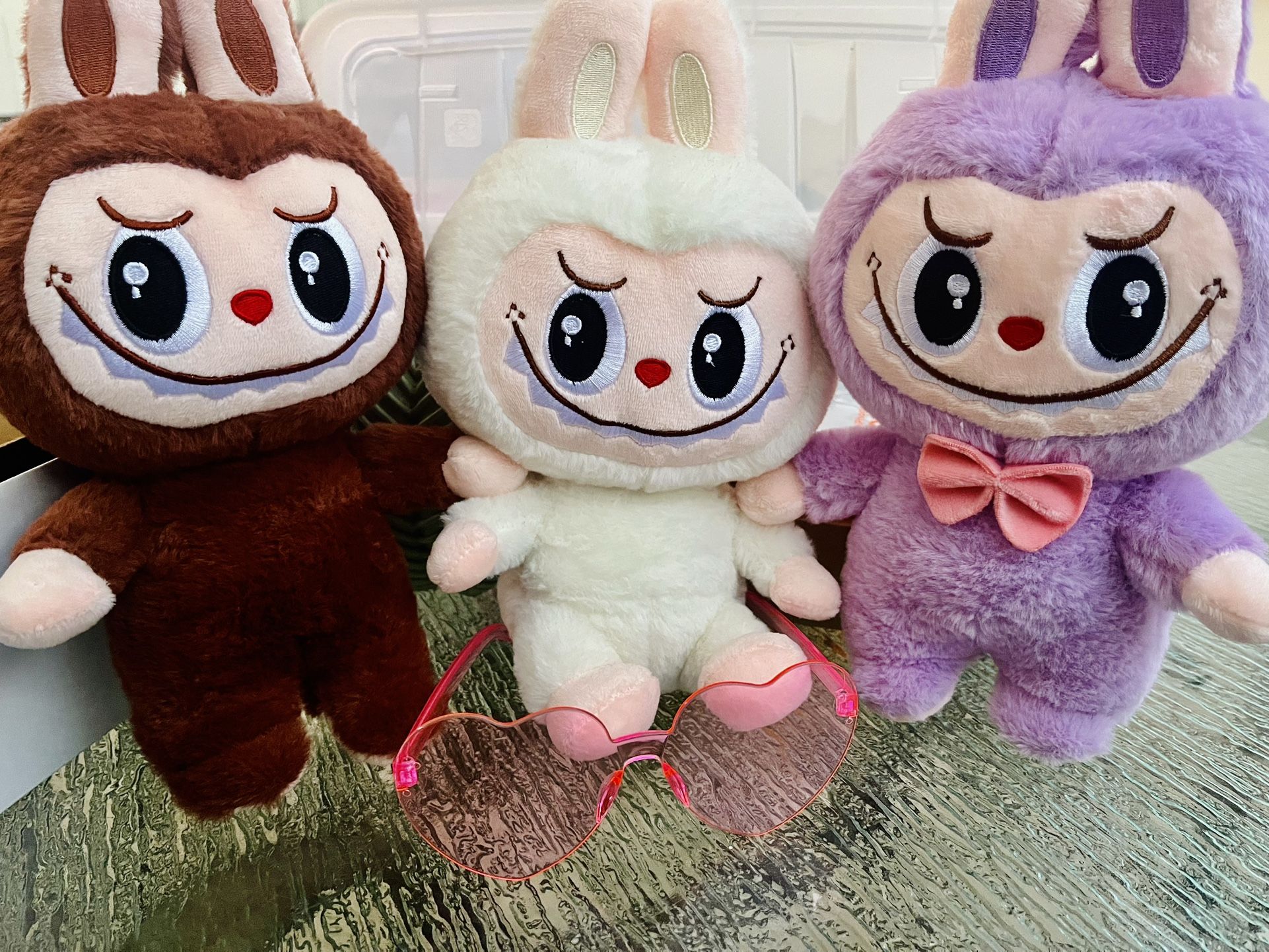 3 New Labubu Plushies & Monster Keychain