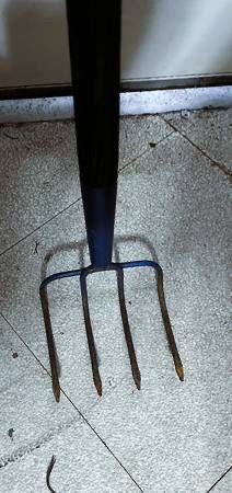 Vintage Curved 4 Tine Pitch Fork
