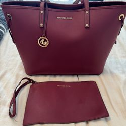 Burgundy Michael Kors Purse