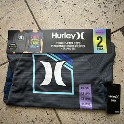 NWT Hurley boys performance hoodie & tshirt 2pcs set size XS 5/6