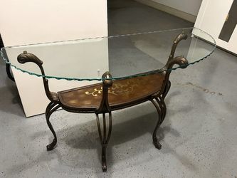 Elegant Glass Top Entryway Console Table – 49”