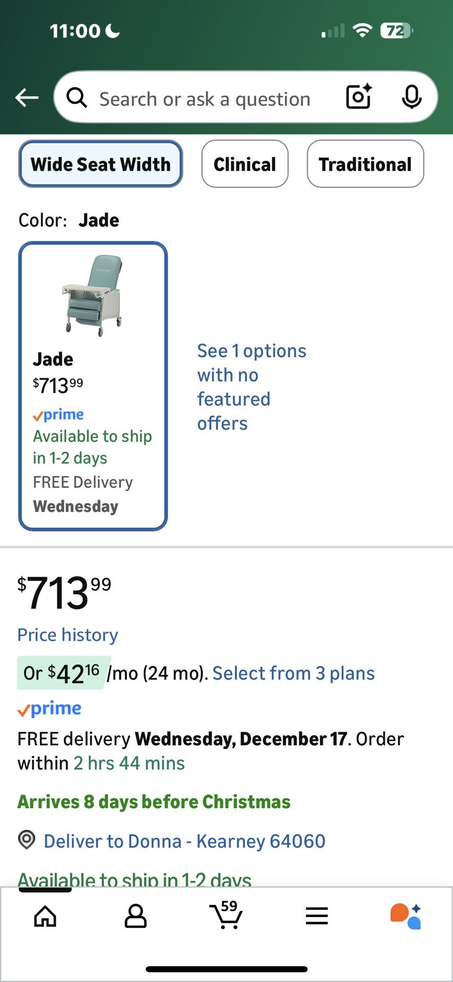 Invacare 3 Position Chair