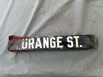 Vintage porcelain street sign