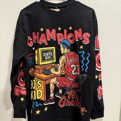 Brandmakers 90s kid sweater basketball  legends jordan kobe tee