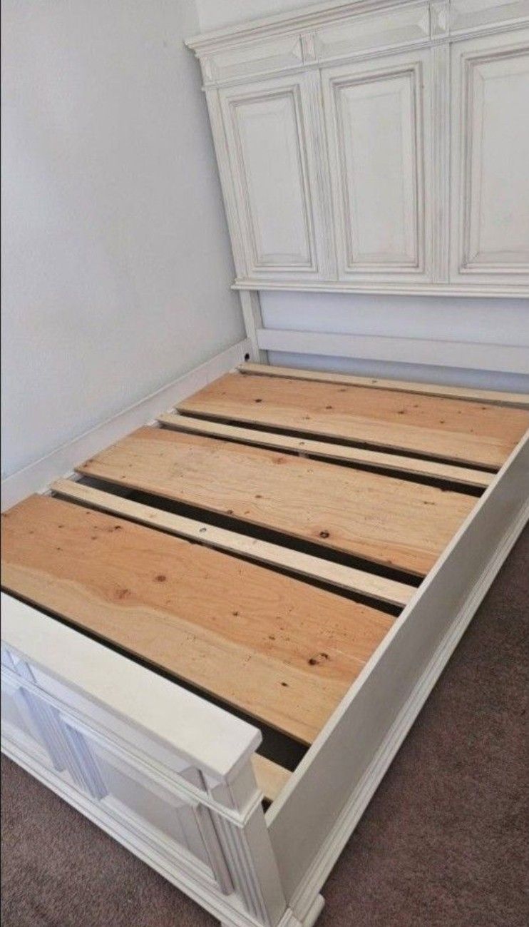 Beautiful White Queen Bed Frame