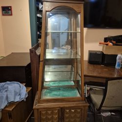 GLASS SHELF CURIO CABINET