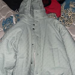 Gucci GG Canvas Hoodie Bomber Jacket