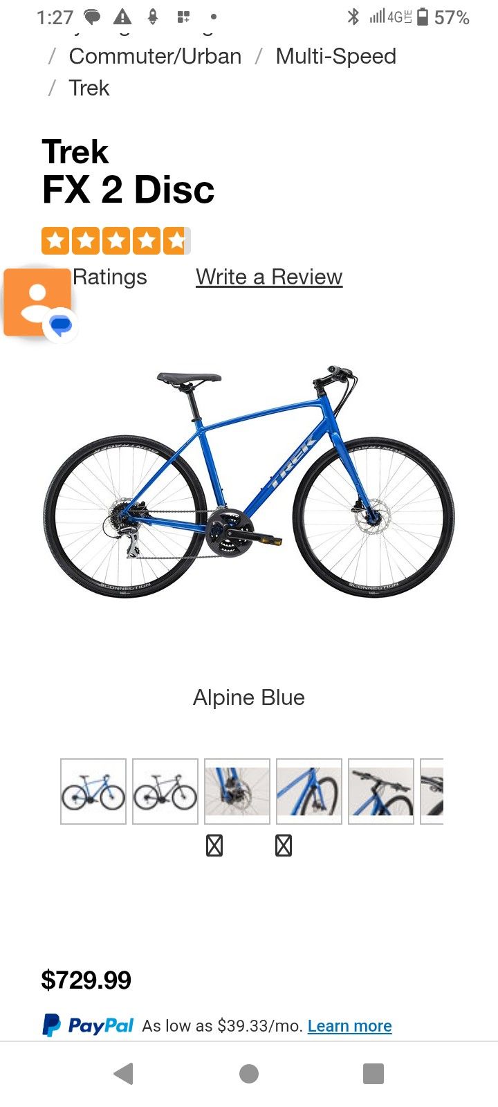 Brand Spanking New Fx2 Trek With Disk Front And Back Brakes For Sale