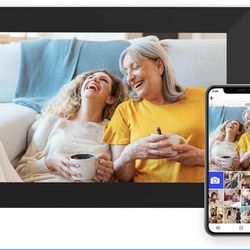 Wifi NiFi Digital Photo Frame 10 In... os Videos via App, Email, Cloud