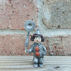 Vintage Spoontiques Small Clown Pewter Figurine 