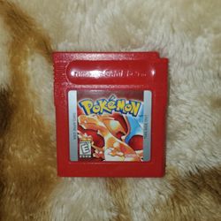 Pokemon Red Cartridge and Gameboy Color