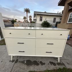 White Mid Century Modern Dresser