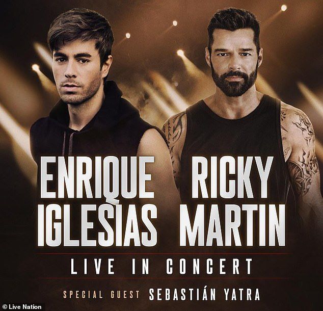 2 tickets for the Ricky Martin and Enrique Iglesias Tonight 