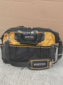 Bostitch branded 16-inch open-mouth tool bag