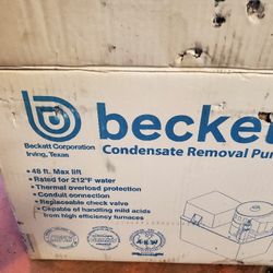 Beckett Condensate Pump Never Used