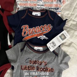 NFL Broncos Baby Onesies 0-3 Months 