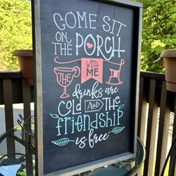 Solid Porch Sign