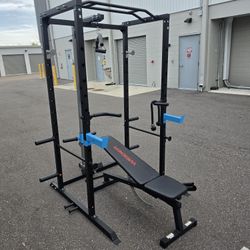 Weight Power Rack With Bench