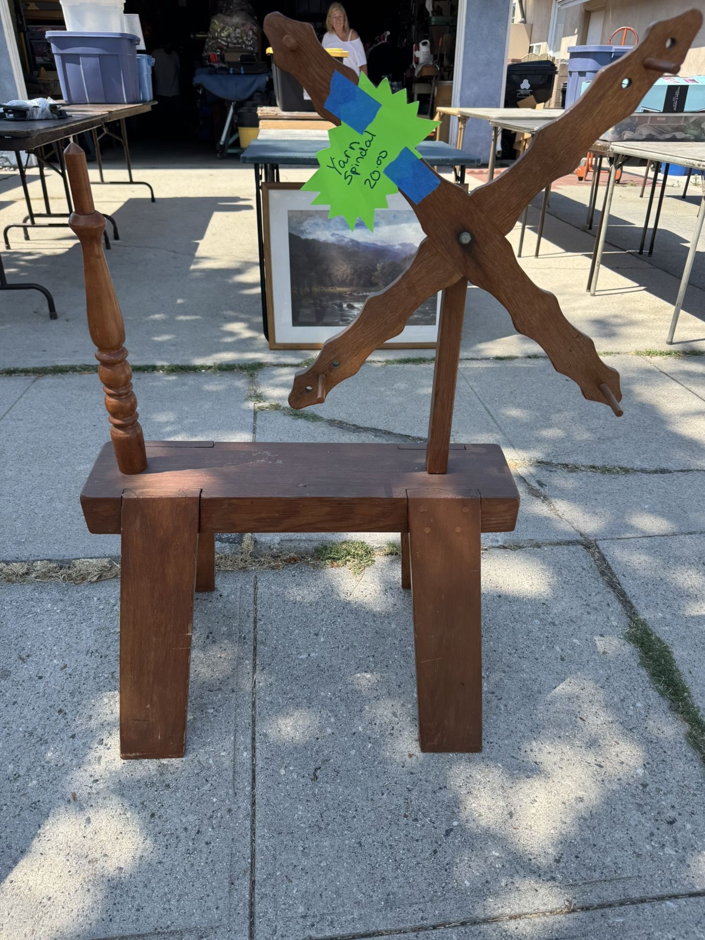 Antique Wooden Yarn Spindle