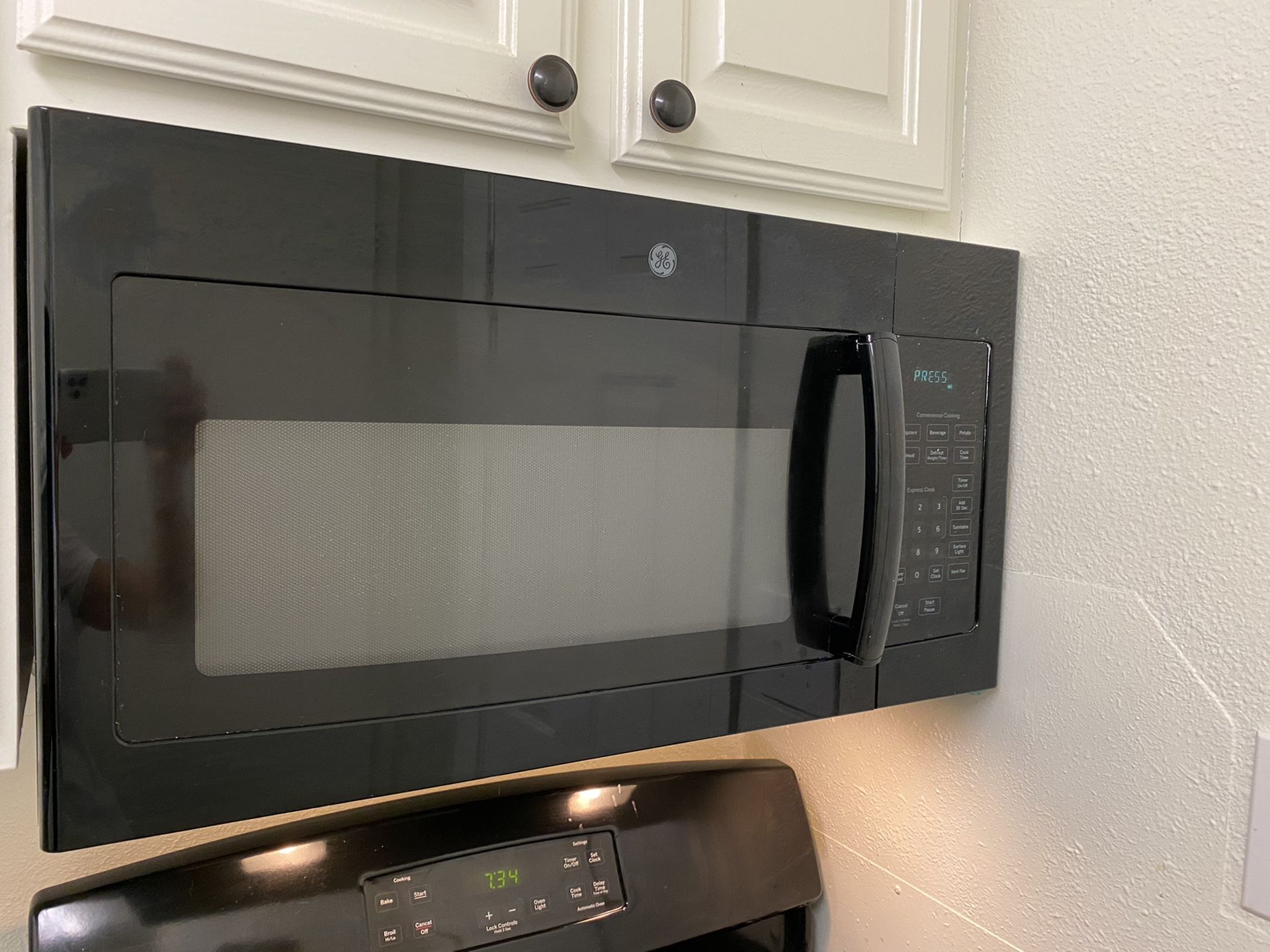 GE brand over the range microwave