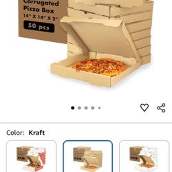 Karat Pizza Boxes 14" x 14" x 2" [50 Pack] 