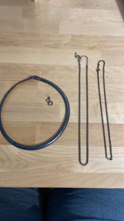 Silver necklaces