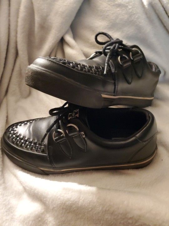TUK Sneaker Creepers Blk Leather