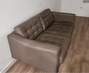 *FREE* Used pleather IKEA sofa w/ metal legs