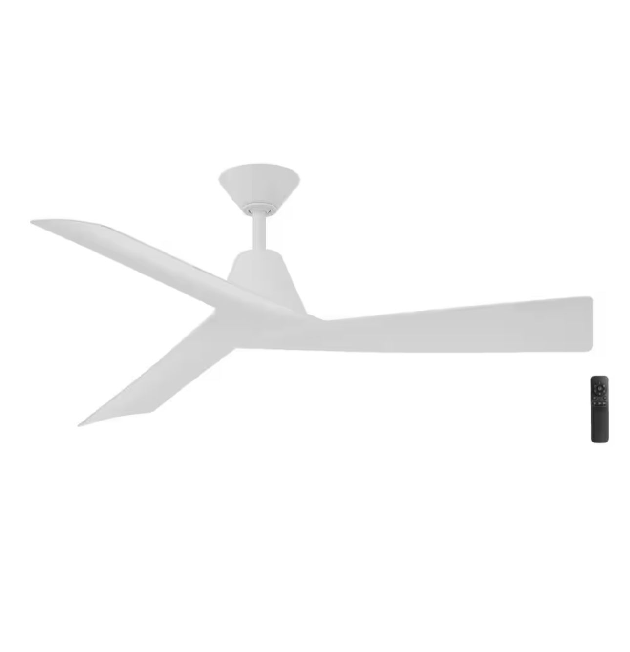 Easton 52 in. Indoor/Outdoor Matte White with Matte White Blades Ceiling Fan with Remote Included