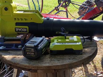 Ryobi 40 amp blower battery and charger works excellent