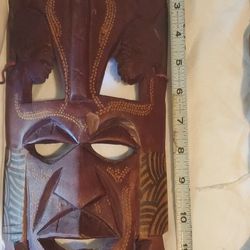 Hand Carved Wooden Tiki Masks
