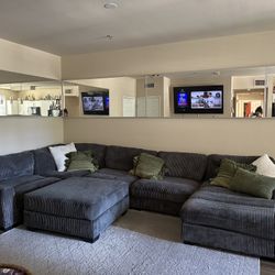 Oversized 3- Piece Sectional - With Custom Ottoman