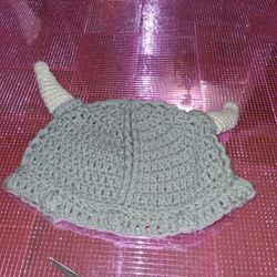 Crocheted Viking Helmet Hat