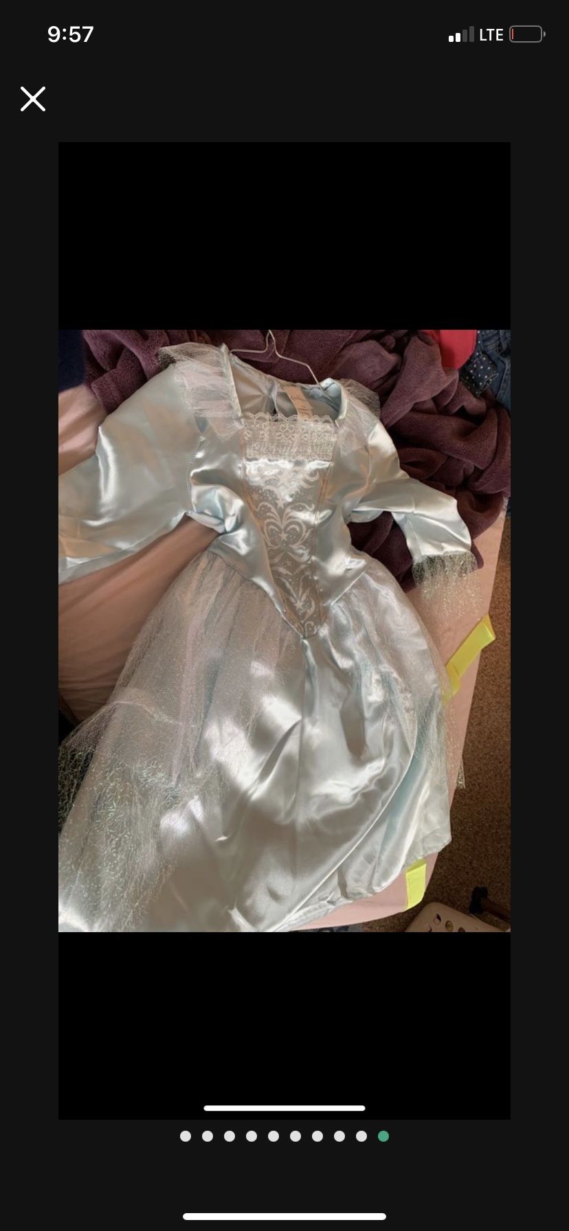 Cinderella Costume Childrens Size Small 4-8