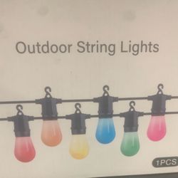 Outdoor String Lights, 48FT Color Changing Outdoor String Lights, Patio Lights Waterproof Porch Light with Remote, for Patio Decor, Balcony