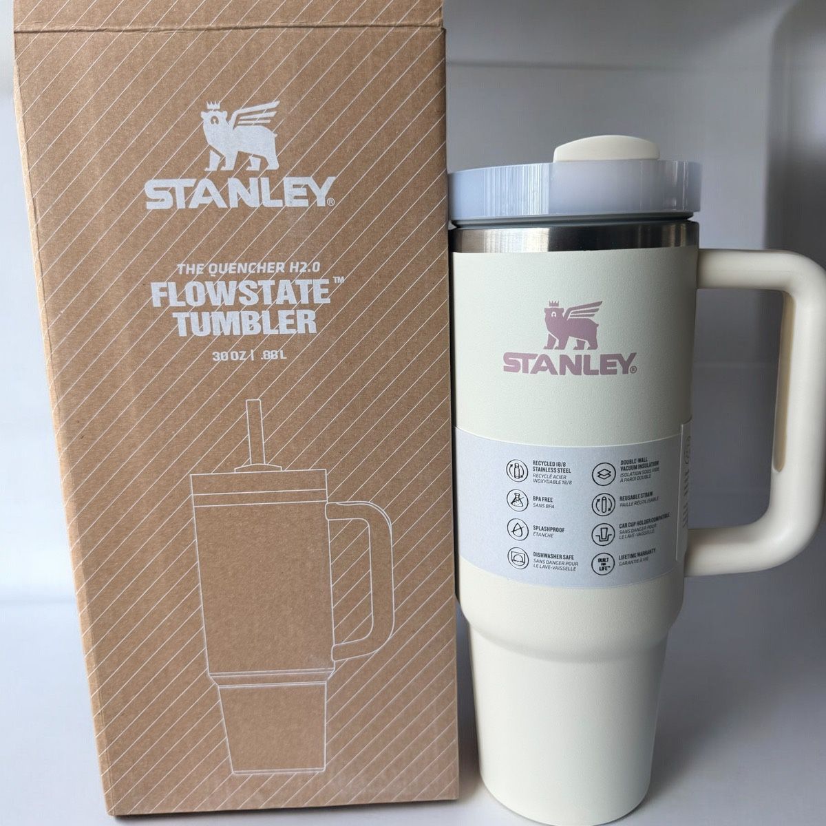 2 For $45! Limited Time Sale My Loss Your Gain !Stanley 30 oz Tumbler White Wood Grain Brand new in box Stanley 30 oz 💧