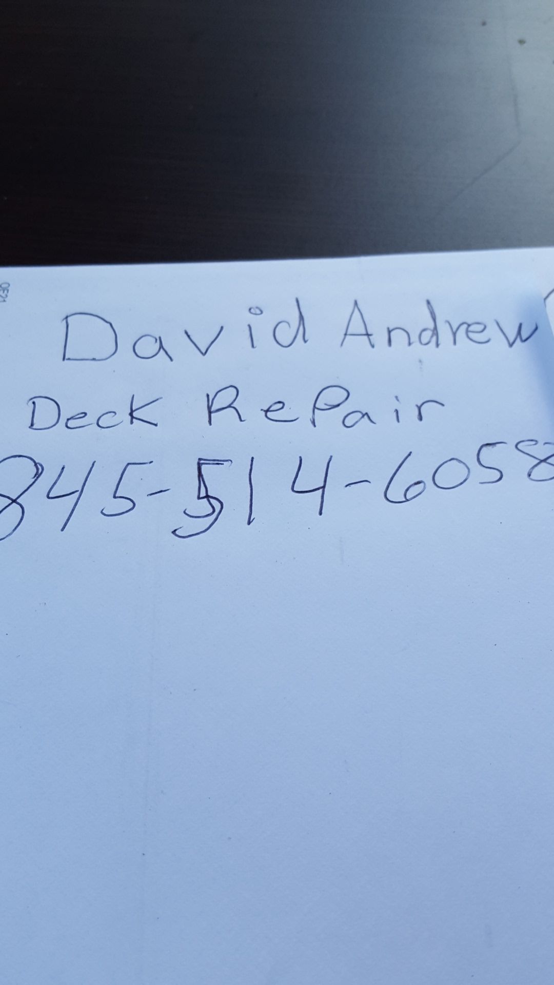 Deck repair