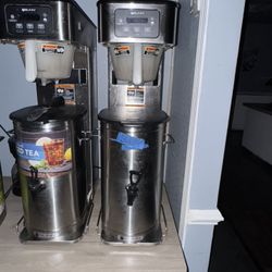 Tea Brewing Stations with urns