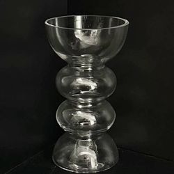 Bubble Glass Pillar Candle Holder Modern Vase Decor Funky Drink Glass