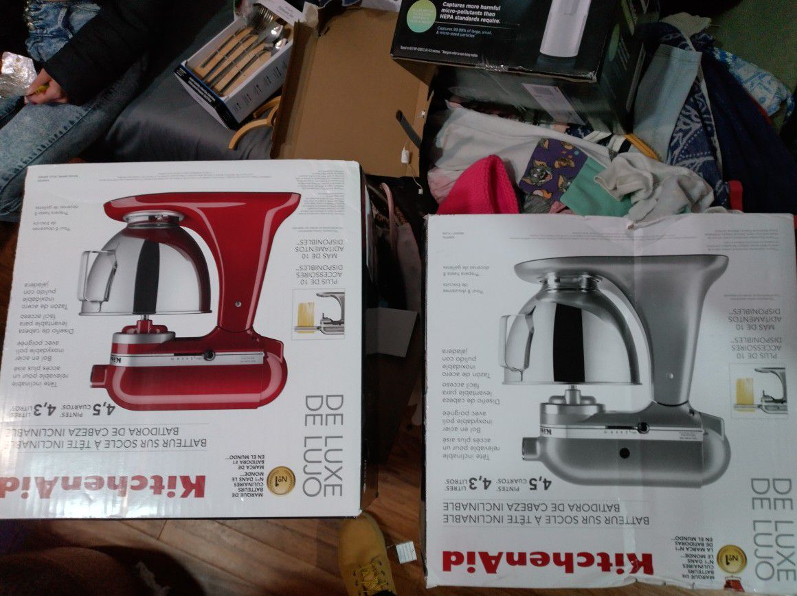 Kitchen Aid Deluxe Mixers And Shark Air Purifier.
