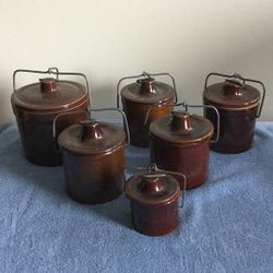 6- Stoneware Crocks