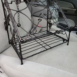 Floral Deluxe Metal Cookbook Stand Holder With Weights
