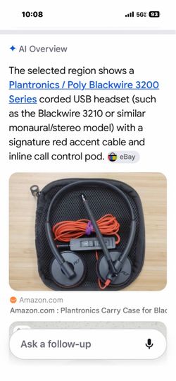 Poly blackwire 3200 series headphones