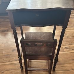 Antique desk with chair