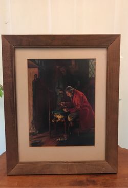 It is a beautiful piece of artwork IT’S ALL IN THE MIXING Original Painting by W. VERPLANK BIRNEY Reproduced in Talio - Crome