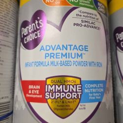 PARENT'S CHOICE ADVANTAGE PREMIUM FORMULA "COMPARE VS. SIMILAC PRO-ADVANCE"FEB27