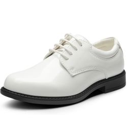 Bruno Marc Boy's Oxfords Dress Shoes Lace-Up Closure, Cotton Padded Heel & Tongue, Memory Foam Insole, Wear-Resistant TPR Outsole Pee-wee Herman