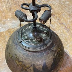 Antique Lamp With Bronze Accents