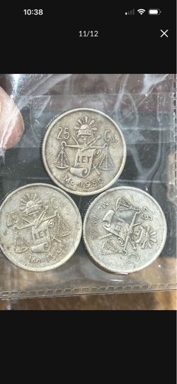 1950  silver 25 cents Balanza Mexico